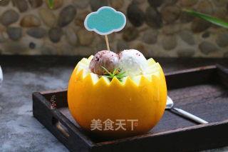 吃蜜瓜水果冰淇淋,蜜瓜水果冰淇淋的清凉之旅